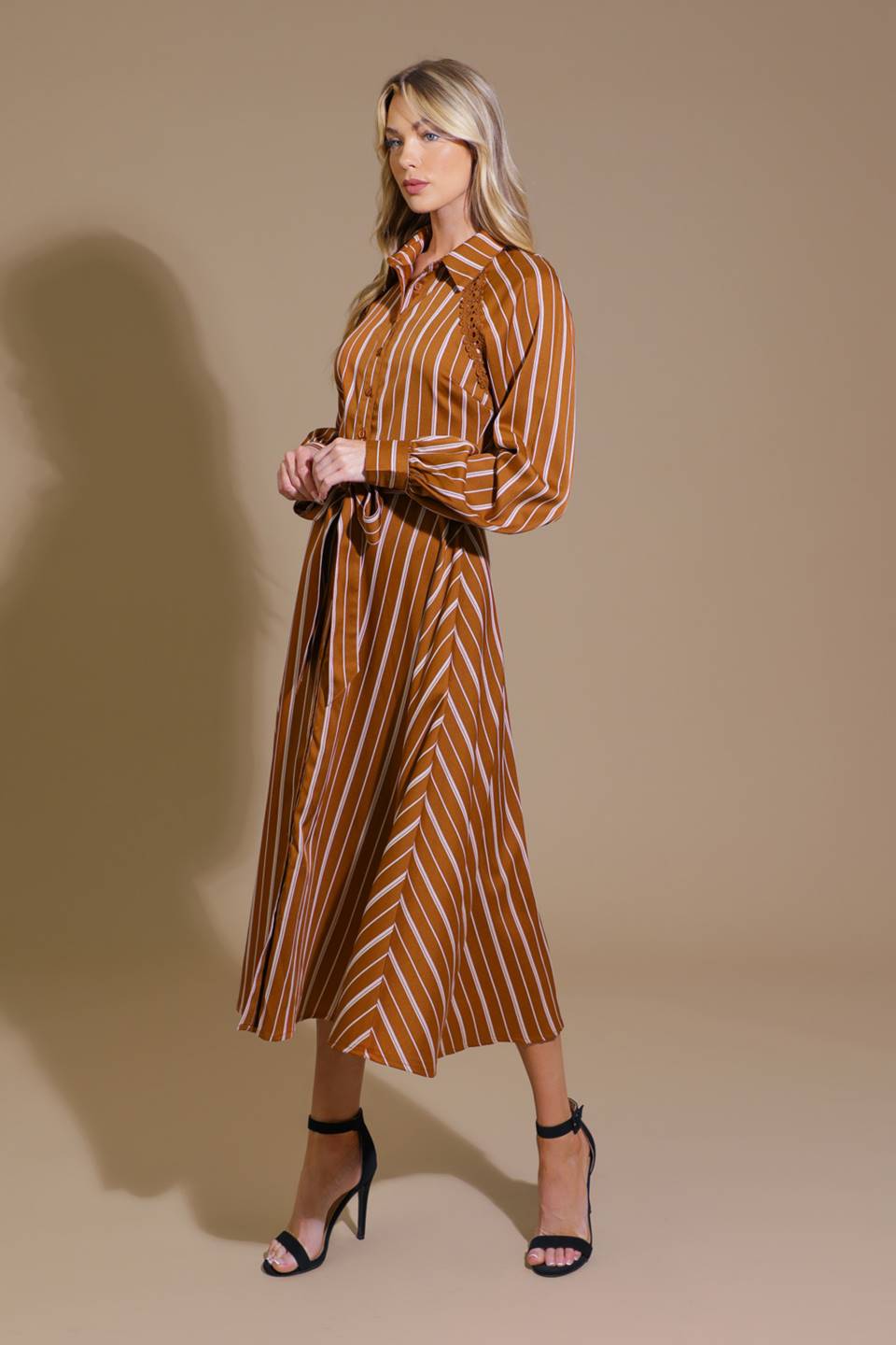 FOREVER YOUR GIRL WOVEN MIDI DRESS Flying Tomato